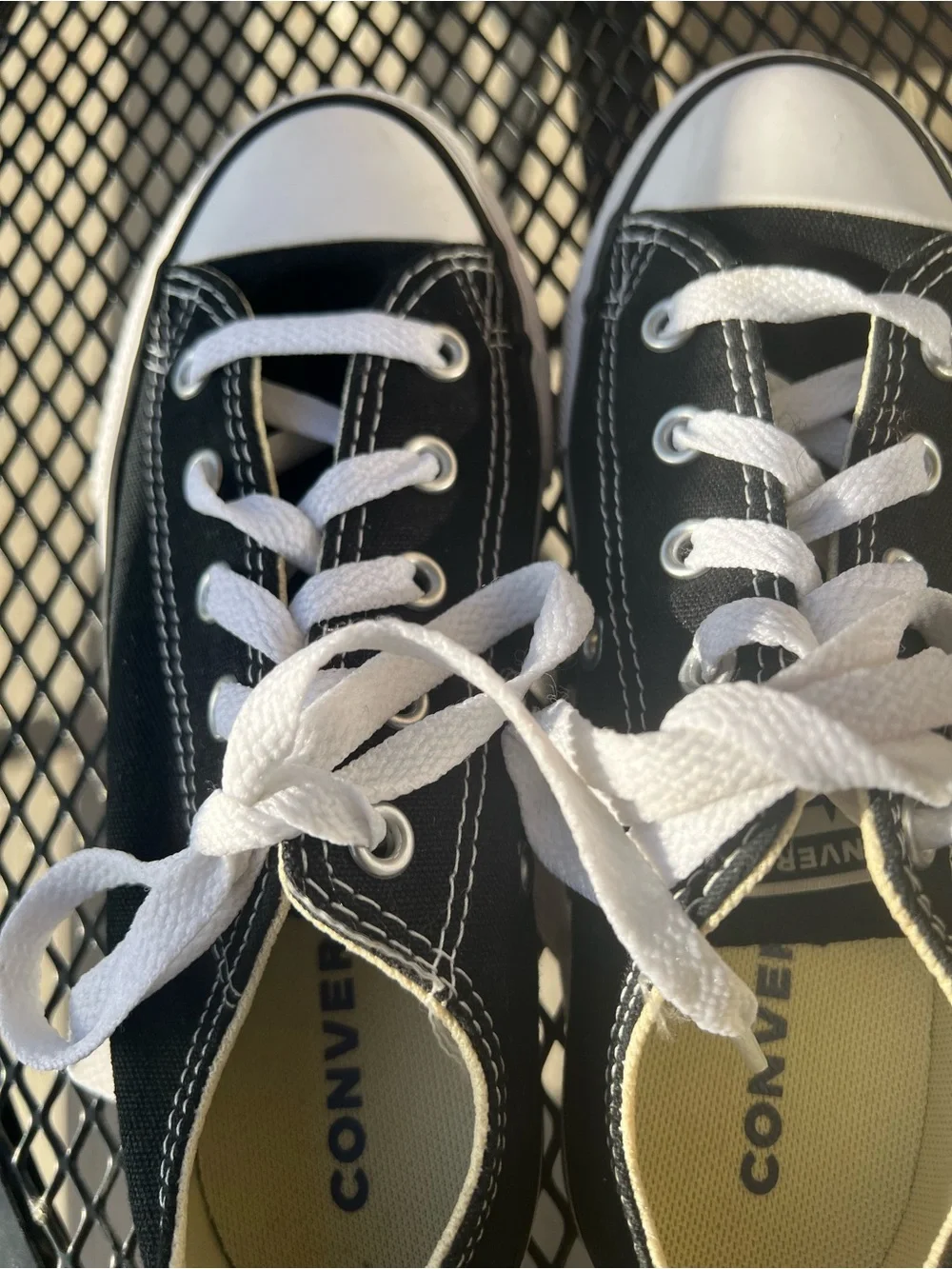 Converse Kids Black Canvas Low-Top Sneakers with White Trim